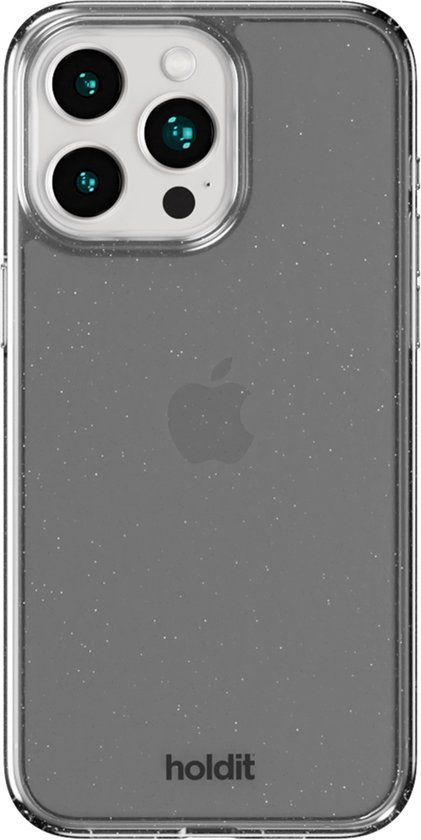 Holdit Glitter Case geschikt voor Apple iPhone 15 Pro - Zwart