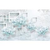 Papier peint panoramique fleurs 260 cm x 163 cm