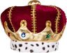 Boland Hoed Majesteit - Kroon voor volwassenen - Rood - Polyester/Acryl - Hoofdomtrek 58 cm