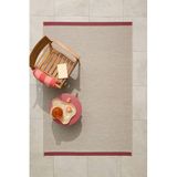 NOUS Living Binnen- en Buitenvloerkleed Zand/Rood (230x160 cm)