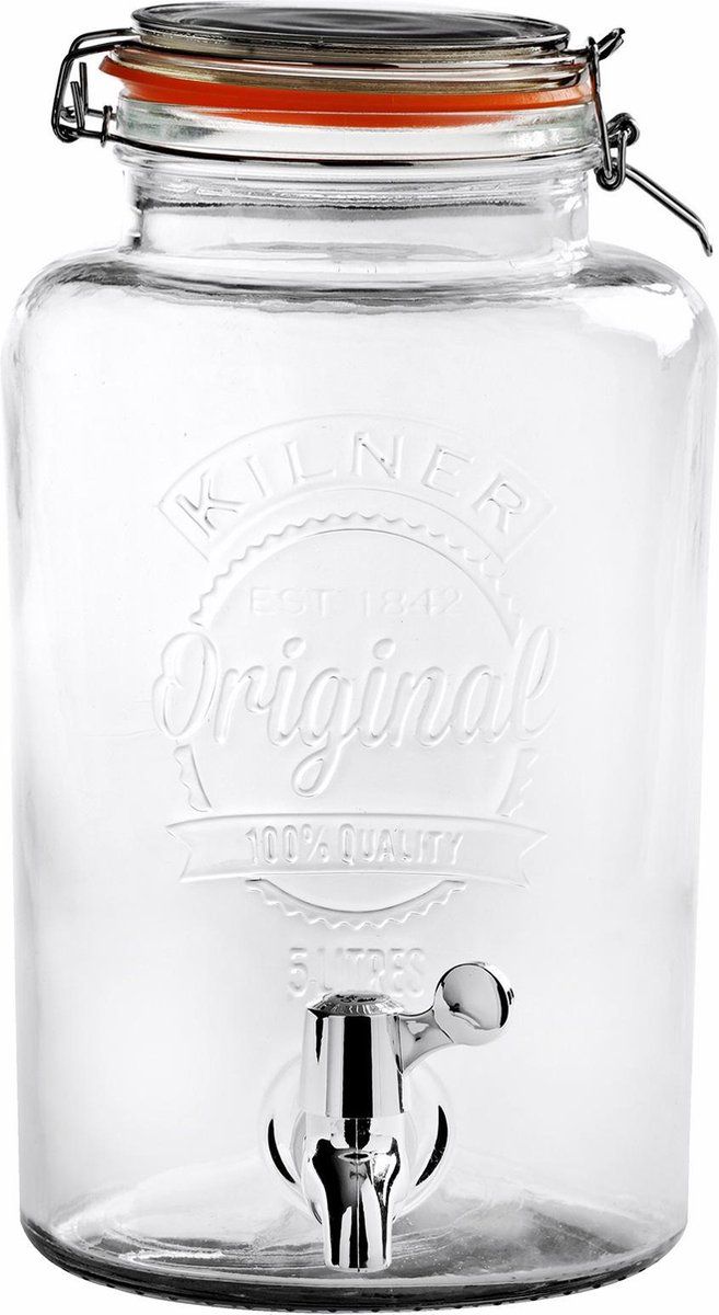 Kilner Drankdispenser - Met kraantje - In cadeauverpakking - 8L - Transparant