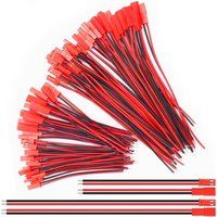 YUNIQUE GREEN-CLEAN-POWER Set van 40 JST Connectoren 22 AWG, 2 Pins | Lengtes 10/15cm | Voor LED, RC Batterijen, Speelgoed | Hoge Kwaliteit, Veelzijdigheid, Rood