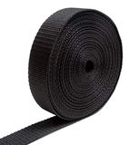 IPEA Hardshell riem van nylon voor rugzak en tassen, 10 meter lang, multifunctioneel touw voor naaien, sport, bagage, doe-het-zelf, maten 20/25/30/40 mm, zwart, 3 cm