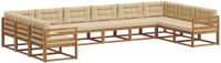 vidaXL Hoek loungeset Natuurlijk en beige