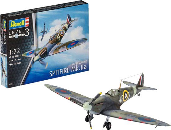 Revell 1:72 Spitfire Mk.Iia Plane Plastic Model Kit - REV03953
