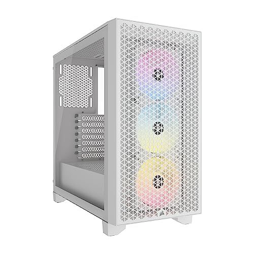 CORSAIR 3000D RGB AIRFLOW Mid-Tower PC-behuizing - wit