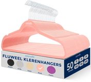 SereneLife Fluwelen hangers - 50 stuks, antislip zware hanger-set met 360° draaibare haak - gladde fluwelen afwerking om stof te beschermen - lichtgewicht, ultradun ontwerp voor jassen en andere kleding
