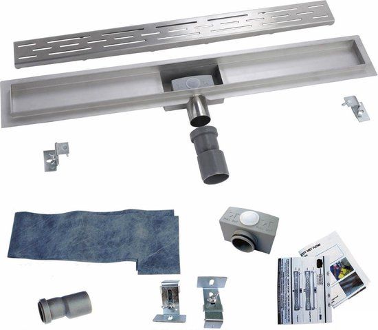 Wiesbaden RVS Douchegoot - 60 cm - met Flens