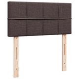 VidaXL Boxspringbed met matras, donkerbruin, 90x200 cm, gestoffeerd