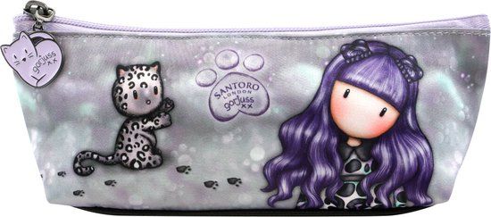2411 Schoolpennenzak Gorjuss Smitten kitten Zwart (22.3 x 8.8 x 5.7 cm)