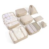 LANSKLBD 8 Set Verpakking Kubussen voor Koffers Reizen Bagage Verpakking Organisatoren