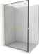 Mexen Kioto+ L paroi de douche avec étagère Walk-in 50 x 200 cm, cadre noir, or brossé