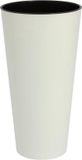Prosperplast Tubus Slim Ronde Bloempot Buiten 25 cm Wit Kunststof