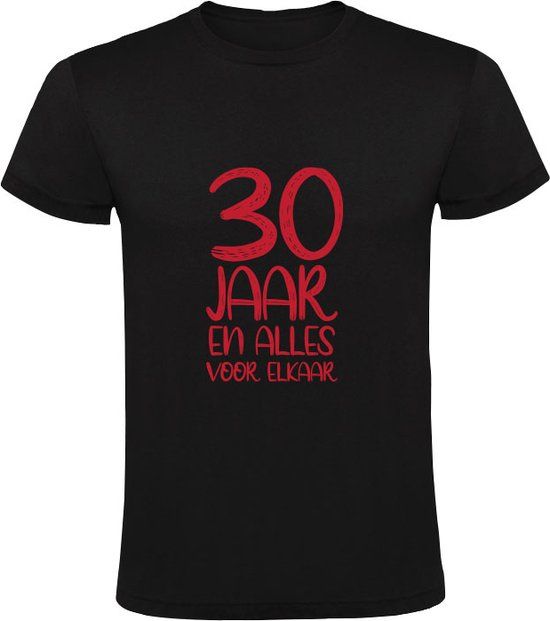 Sol's 30 jaar en alles voor elkaar Heren T-shirt - Zwart - 4XL