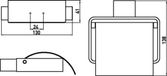 Emco loft papierhouder met deksel, zwart