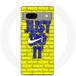 Google Pixel 7a coque simple logo couleur bleu avant jaune