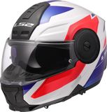 LS2 FF902 Scope II Duria Wit Blauw Rood 06 Systeemhelm - Maat S