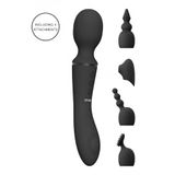 Erovibes Vive Vive Nami - Dubbelzijdige Wand en clitoris Vibrator - Zwart