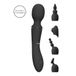 Erovibes Vive Vive Nami - Dubbelzijdige Wand en clitoris Vibrator - Zwart