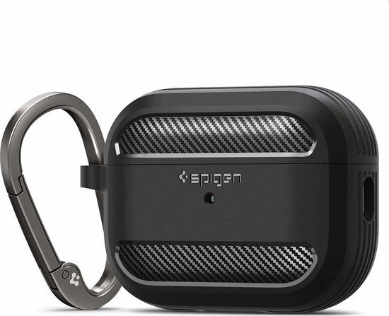 Spigen - Apple AirPods Pro 1/2 hoesje - Rugged Armor - Zwart