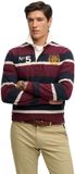 Superdry Double Emblem Stripe Rugbytop Heren M