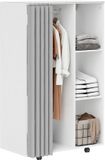 Homcom Verrijdbaar Kledingrek - Spaanplaat klasse E1 - 60x40x128cm - Grijs
