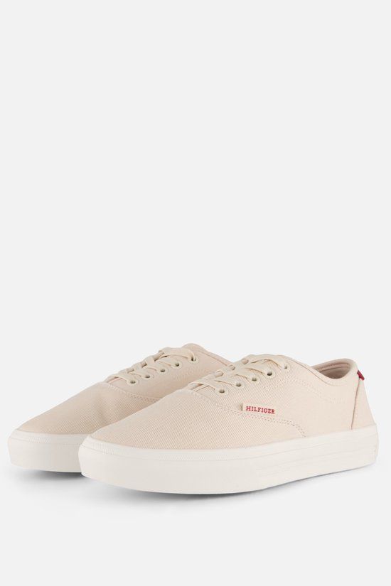 Tommy Hilfiger Vulc Cup CVS Sneakers beige Textiel - Maat 43