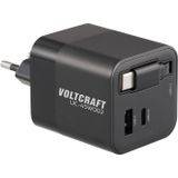 VOLTCRAFT UC-45W002 USB-oplader 45 W 1x USB-A, 2x USB-C USB PD Zwart