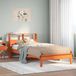 Prolenta Maison Exclusive - Massief houten bed met plank, zonder matras, in wasbruine kleur, 90x200 cm