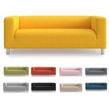 TLYESD Vervang de hoes voor IKEA 2-zits Klippan Loveseat-bank, hoes van polyester stof