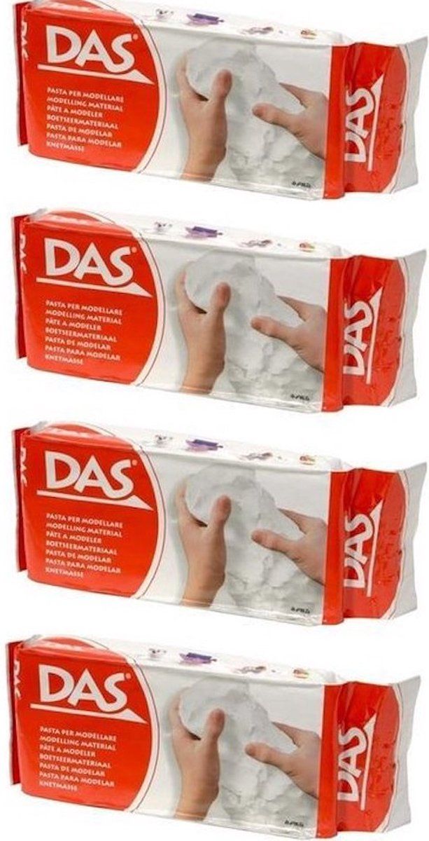 Das 4x Klei Wit 500 gram | Knutselen | Creatief speelgoed