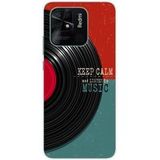 Xiaomi Redmi 10C Keep calm bedrukt siliconen hoesje