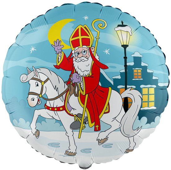 Globos Folieballon Sinterklaas & Ozosnel Cartoon (45cm)