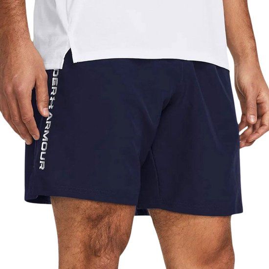 Under Armour UA Woven Wordmark Shorts Heren Sportbroek - Blauw - Maat XXL