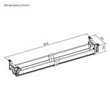 ROLINE Easy2Open kabelgoot, Montage onder tafel, zwart, 85,8 cm