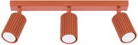 Sollux Lighting Plafondlamp KARBON 3L - Okerrood aluminium behuizing