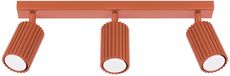 Sollux Lighting Plafondlamp KARBON 3L - Okerrood aluminium behuizing