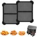 Protection contre les éclaboussures pour friteuse à air chaud - 2 pièces - Silicone - Acier inoxydable - Réutilisable - Protège les tubes de chauffage - Accessoires de friteuse