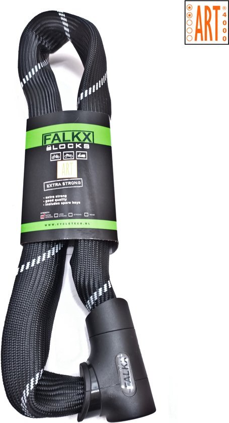 Falkx Kettingslot Deluxe 90 CM Zwart