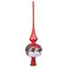 IMPULS Christbaumspitze Glas mit Winterlandschaft Motiv 35cm rot