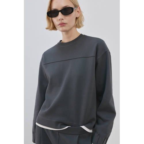Mango sweater grijsblauw