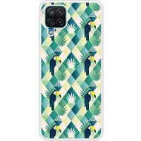Samsung Galaxy A12 Toucan losange Verstevigd hoesje met sublimatie bedrukking
