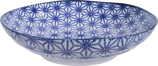 Tokyo Design Studio Nippon Blue Pasta Plate 21x5.2cm Star - 8719323536234