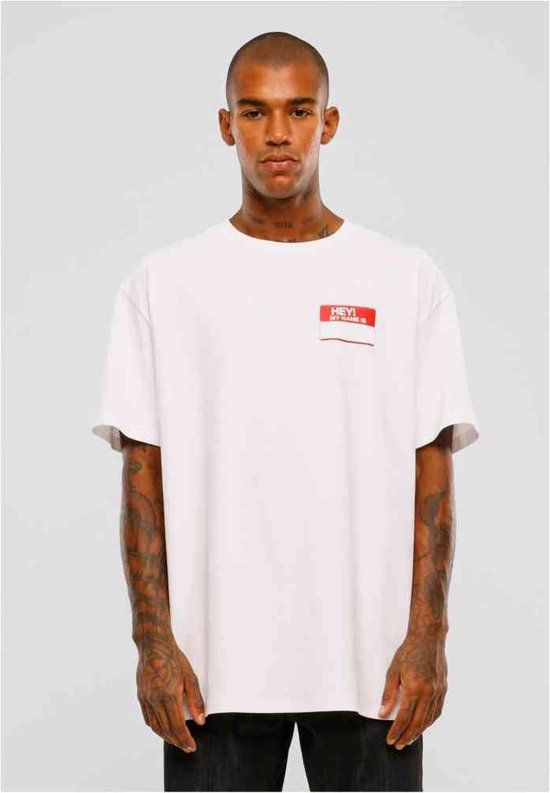 Mister Tee Hey! My Name Is Oversize T-shirt - Wit - Heren - Maat S