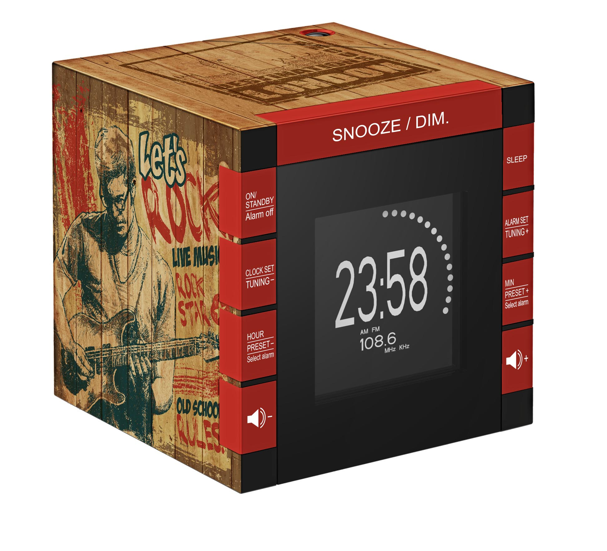 Bigben Interactive   Wekkerradio met tijdprojectie Rock