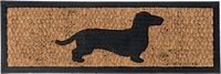 Homescapes Tapis de porte Chien, Caoutchouc & Fibre de coco, 75cm x 25cm