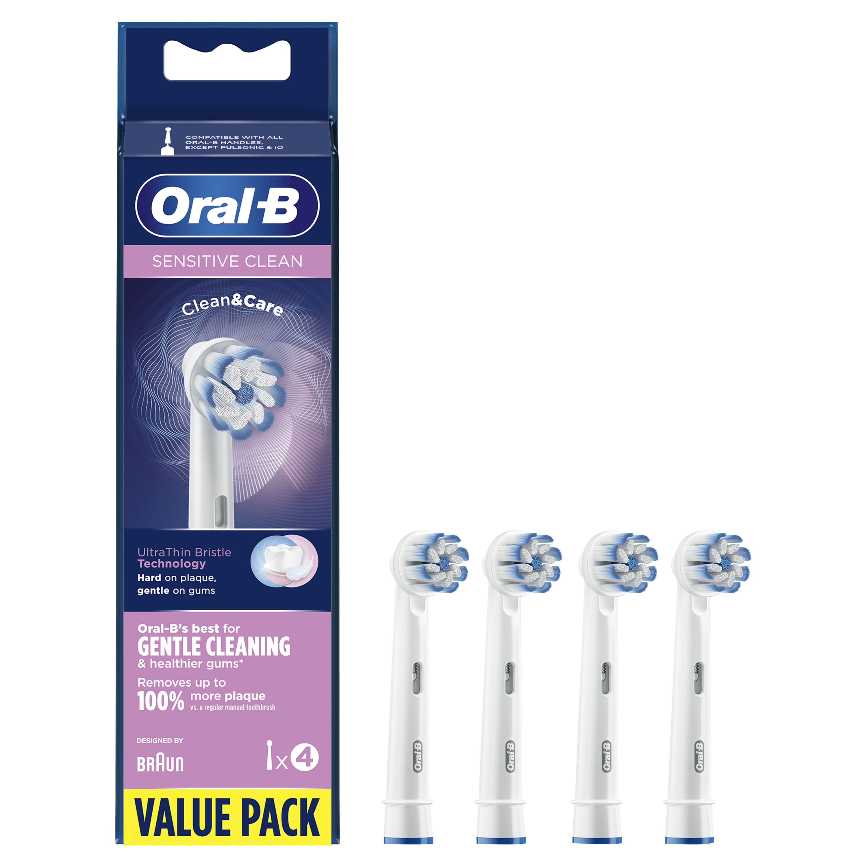 Oral-B Sensitive Clean Opzetborstels - 4 stuks