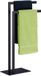 Porte-serviettes noir - 2 barres - autoportant - industriel - 81 x 49 x 20 cm