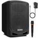 Pyle Bluetooth Luidspreker - Bluetooth Karaoke PA Speaker - Draagbaar Luidspreker voor Binnen en Buiten - Draadloze Microfoon - Audio-opname - Oplaadbare Batterij - USB en SD-Lezer - Zwart