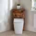 Hudson Reed WC-Ombouw Hoekmontage Moderne Donkere Eik met Zwarte Spoelknop met Reservoir en Sandford Staand Toilet | Cluo
